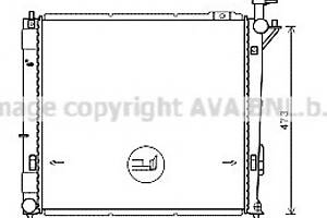 Радіатор охолодження двигуна для моделей: HYUNDAI (SANTA-FE, SANTA-FE)