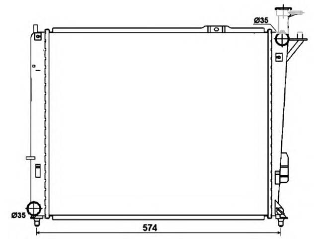 Радіатор охолодження двигуна для моделей: HYUNDAI (SANTA-FE, SANTA-FE)