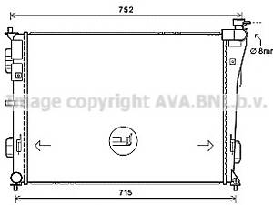 Радіатор охолодження двигуна для моделей: HYUNDAI (SONATA)