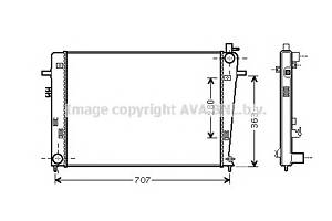 Радиатор охлаждения двигателя для моделей: HYUNDAI (TUCSON), KIA (SPORTAGE)