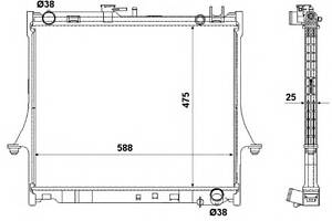 Радиатор охлаждения двигателя  для моделей: ISUZU (D-MAX)