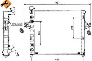 Радиатор охлаждения двигателя для моделей: JEEP (GRAND-CHEROKEE)