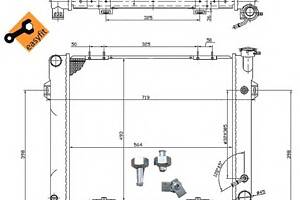 Радиатор охлаждения двигателя для моделей: JEEP (GRAND-CHEROKEE)