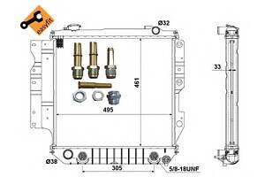 Радиатор охлаждения двигателя для моделей: JEEP (WRANGLER, WRANGLER)