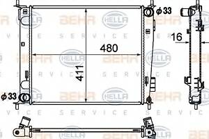 Радиатор охлаждения двигателя для моделей: KIA (SOUL)