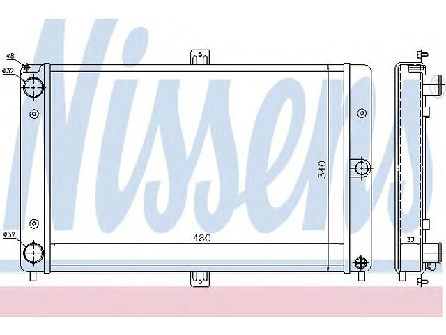 Радиатор охлаждения двигателя для моделей: LADA (SAMARA, SAMARA)