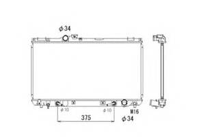 Радіатор охолодження двигуна для моделей: LEXUS (IS, IS)