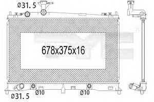 Радиатор охлаждения двигателя для моделей: MAZDA (6, 6,6)