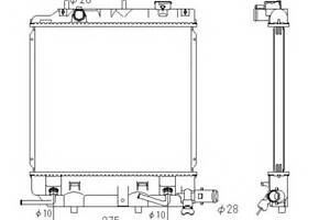 Радиатор охлаждения двигателя для моделей: MAZDA (DEMIO)