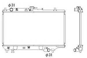 Радіатор охолодження двигуна для моделей: MAZDA (FAMILIA, 323, FAMILIA)