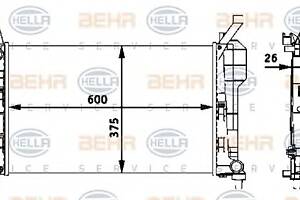 Радиатор охлаждения двигателя для моделей: MERCEDES-BENZ (A-CLASS, B-CLASS)