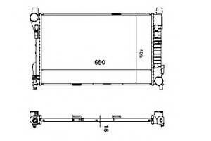 Радиатор охлаждения двигателя для моделей: MERCEDES-BENZ (C-CLASS, C-CLASS,C-CLASS,CLK,CLK,SLK)