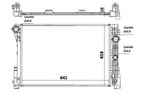 Радиатор охлаждения двигателя для моделей: MERCEDES-BENZ (C-CLASS, C-CLASS,C-CLASS)