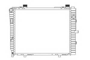Радиатор охлаждения двигателя для моделей: MERCEDES-BENZ (C-CLASS, C-CLASS,CLK,CLK)