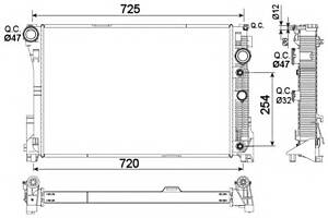 Радіатор охолодження двигуна для моделей: MERCEDES-BENZ (C-CLASS, C-CLASS, GLK-CLASS, E-CLASS, C-CLASS)
