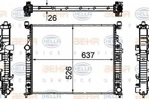 Радиатор охлаждения двигателя для моделей: MERCEDES-BENZ (M-CLASS, R-CLASS)