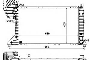 Радиатор охлаждения двигателя для моделей: MERCEDES-BENZ (SPRINTER, SPRINTER,SPRINTER,SPRINTER,SPRINTER,SPRINTER,SPRINT