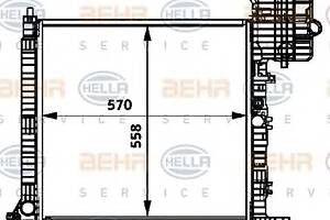 Радиатор охлаждения двигателя для моделей: MERCEDES-BENZ (VITO, VITO,V-CLASS,TRAVEGO,TOURO), SETRA (Series)