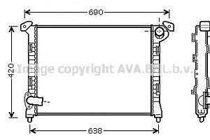 Радиатор охлаждения двигателя для моделей: MINI (COOPER, CABRIO)