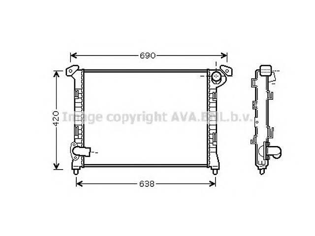 Радиатор охлаждения двигателя для моделей: MINI (COOPER, CABRIO)
