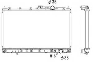 Радиатор охлаждения двигателя для моделей: MITSUBISHI (COLT, LANCER,GALANT,GALANT,LANCER,LANCER)