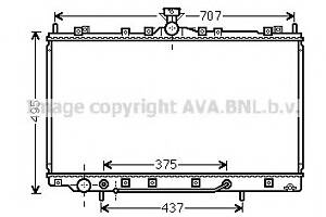 Радиатор охлаждения двигателя  для моделей: MITSUBISHI (GRANDIS)