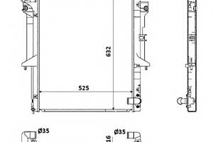 Радиатор охлаждения двигателя  для моделей: MITSUBISHI (L-200)