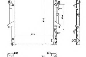 Радиатор охлаждения двигателя для моделей: MITSUBISHI (L-200)
