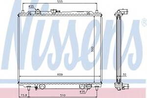 Радиатор охлаждения двигателя для моделей: MITSUBISHI (PAJERO, PAJERO)