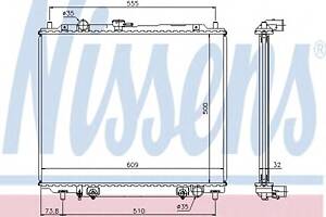 Радиатор охлаждения двигателя для моделей: MITSUBISHI (PAJERO, PAJERO)