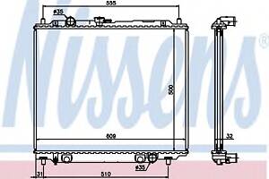 Радиатор охлаждения двигателя для моделей: MITSUBISHI (PAJERO, PAJERO)