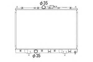Радиатор охлаждения двигателя для моделей: MITSUBISHI (PAJERO)