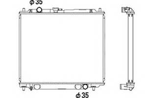 Радиатор охлаждения двигателя для моделей: MITSUBISHI (PAJERO)