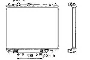 Радиатор охлаждения двигателя для моделей: MITSUBISHI (PAJERO)