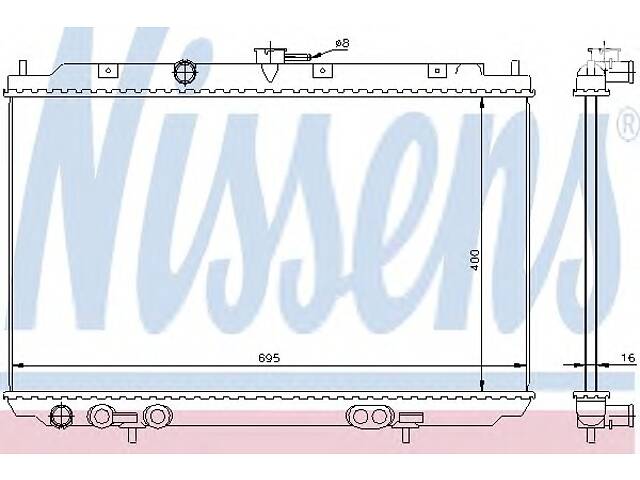 Радиатор охлаждения двигателя для моделей: NISSAN (ALMERA)