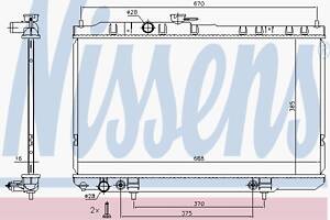 Радиатор охлаждения двигателя для моделей: NISSAN (ALMERA)