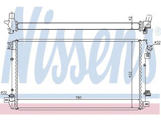 Радиатор охлаждения двигателя для моделей: NISSAN (INTERSTAR, INTERSTAR,INTERSTAR), OPEL (MOVANO,MOVANO,MOVANO,MOVANO),