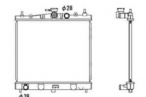 Радиатор охлаждения двигателя для моделей: NISSAN (MICRA, MICRA,NOTE), RENAULT (MODUS,CLIO,CLIO)