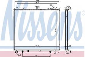 Радіатор охолодження двигуна для моделей: NISSAN (PATHFINDER)