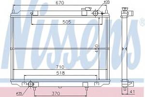 Радіатор охолодження двигуна для моделей: NISSAN (PICK)