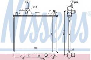Радиатор охлаждения двигателя для моделей: NISSAN (PIXO), SUZUKI (ALTO,ALTO)
