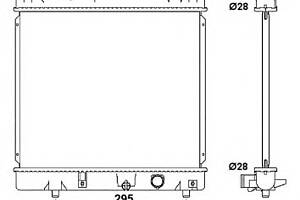 Радиатор охлаждения двигателя для моделей: NISSAN (PIXO), SUZUKI (ALTO)