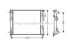 Радіатор охолодження двигуна для моделей: NISSAN (PRIMASTAR, PRIMASTAR, PRIMASTAR), OPEL (VIVARO, VIVARO, VIVARO), RENAUL
