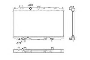 Радиатор охлаждения двигателя для моделей: NISSAN (PRIMERA, PRIMERA,PRIMERA)