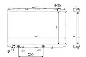 Радиатор охлаждения двигателя  для моделей: NISSAN (PRIMERA, PRIMERA,PRIMERA)