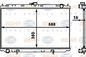 Радиатор охлаждения двигателя  для моделей: NISSAN (PRIMERA, PRIMERA,PRIMERA)
