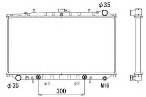 Радиатор охлаждения двигателя  для моделей: NISSAN (PRIMERA)