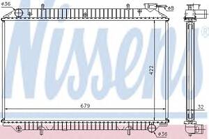 Радиатор охлаждения двигателя для моделей: NISSAN (SERENA, VANETTE)