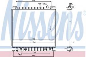 Радиатор охлаждения двигателя для моделей: NISSAN (TITAN)