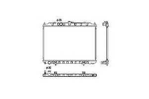 Радиатор охлаждения двигателя для моделей: NISSAN (X-TRAIL)